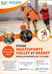 COMPLET - Stage multisports pour les enfants de 7 à 12 ans